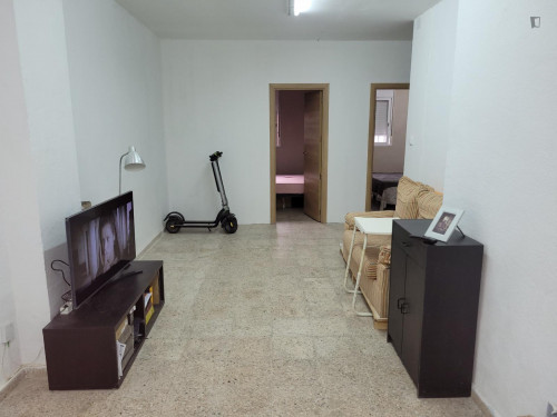 Nice double bedroom in a 5-bedroom apartment, near La Plata metro station