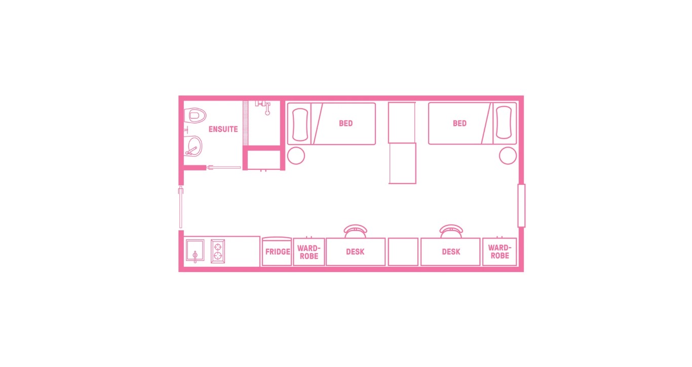  King Single Bed, Ultra Twin Apartment, Standard Views  -  Darlington @ The University of Sydney  - Gallery -  5