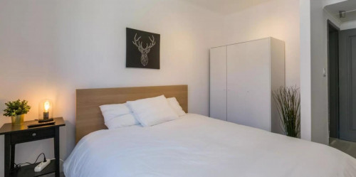 Welcoming double bedroom in a 7-bedroom apartment near Intendente metro station