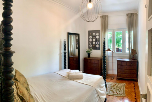 Sunny double bedroom in a 3-bedroom apartment