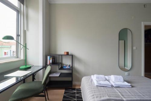 Snug double bedroom close to Arroios metro station