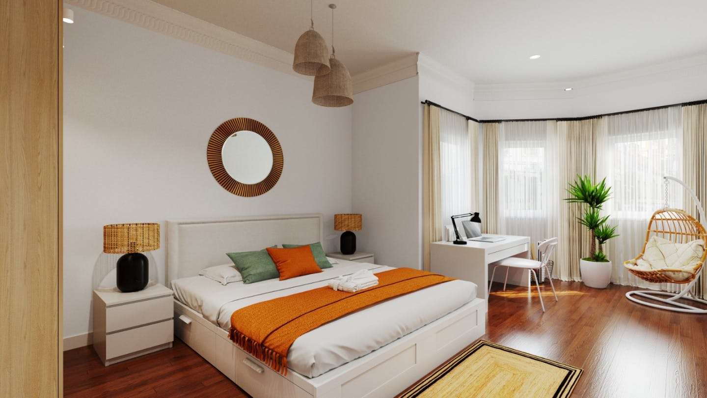  Bedroom 4  -  Luxurious Female Coliving in Sarria San Gervasi with City Views and Market Access  - Gallery -  2