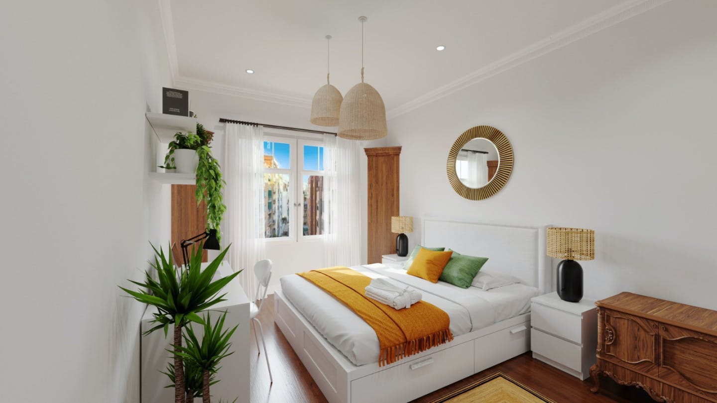  Bedroom 5  -  Luxurious Female Coliving in Sarria San Gervasi with City Views and Market Access  - Gallery -  1