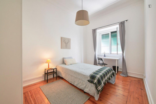 Beautiful single bedroom in Campo Pequeno neighbourhood