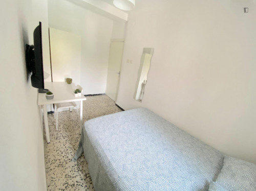 Sunny room near center with double bed, WIFI and TV for students