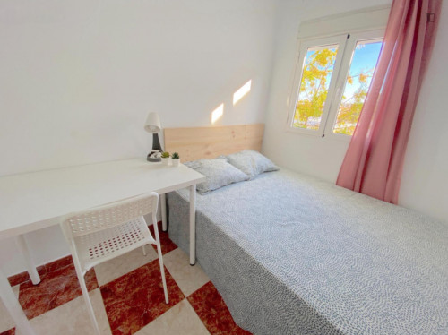 Sunny room near center with double bed, WIFI and TV for students