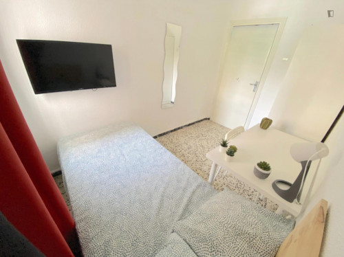Sunny room near center with WIFI and TV for students