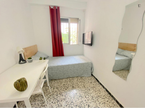 Sunny room near center with WIFI and TV for students