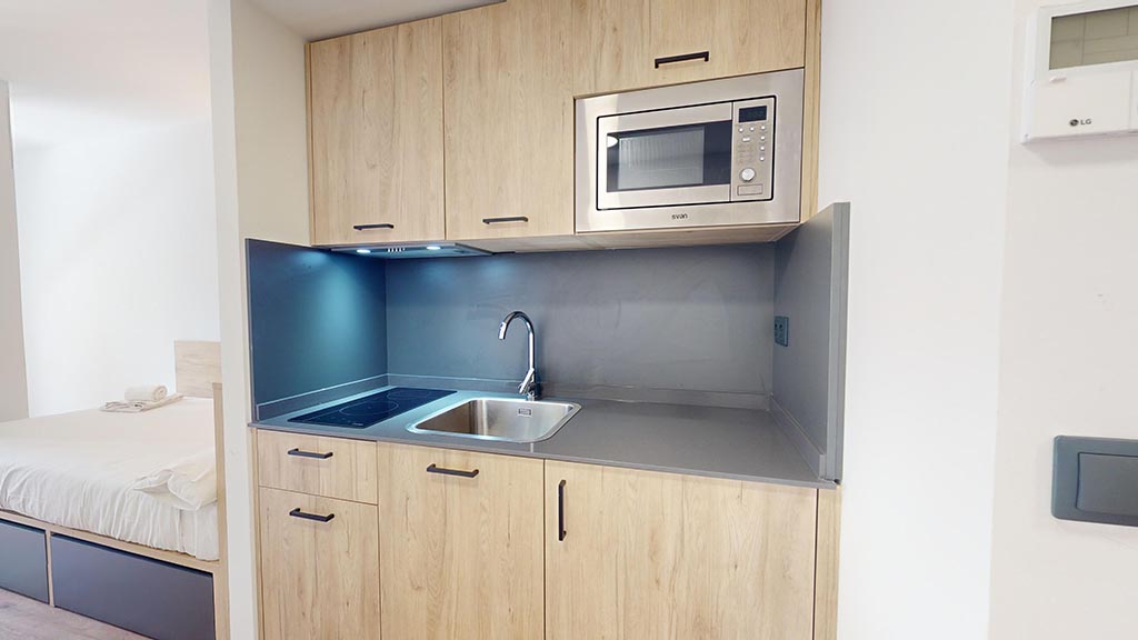 Single Room With Kitchen - Micampus Burjassot Parque - Gallery - 4