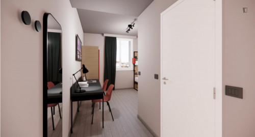 Bed in a studio close to Le Barche mall