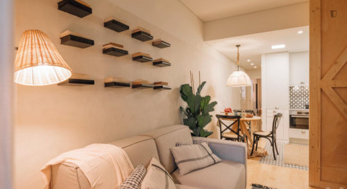 Pleasant 1-bedroom apartment with terrace in Santos