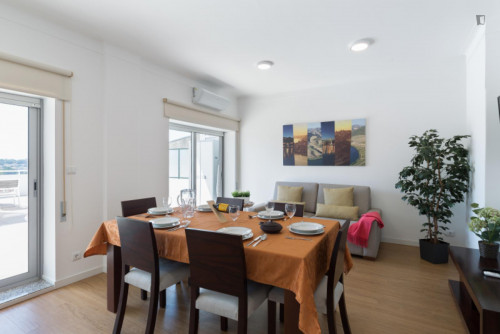 Cool 2-bedroom apartment with large terrace right next to General Torres train station