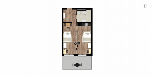 Appealing single bedroom in 2-bedroom flat, in Lend - Gallery - 10