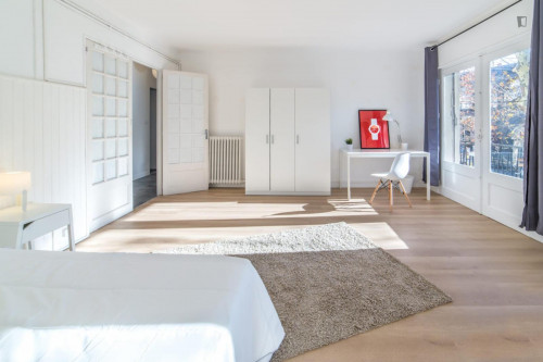 Sunny and big double bedroom in Les Arceaux