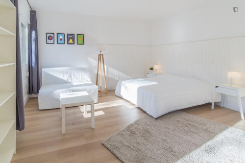 Sunny and big double bedroom in Les Arceaux