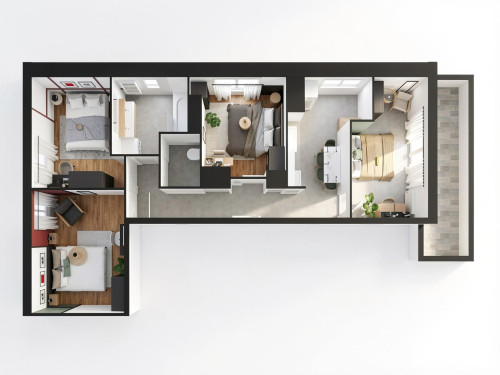 Beautiful 73 m² apartment to rent in the north of Strasbourg