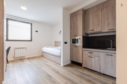 Bed in a twin bedroom with kitchen near Doctor Morales Park - Gallery - 21