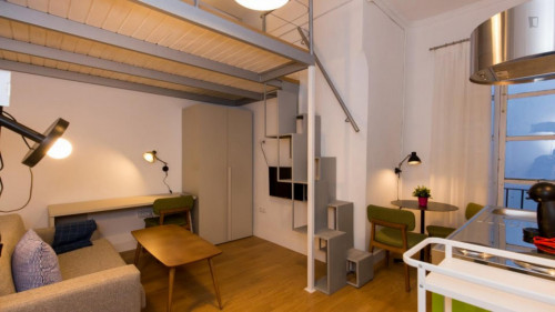 Studio, with outdoor area
