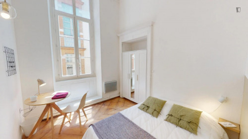 Bright double bedroom close to Capitole metro station
