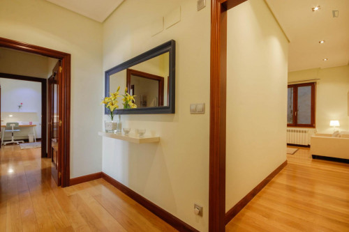 Amazing double bedroom in a 4-bedroom apartment near Abando Metro