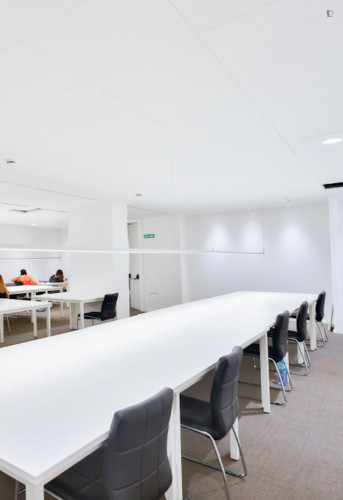 Bed in a charming twin ensuite bedroom, in Iturrama