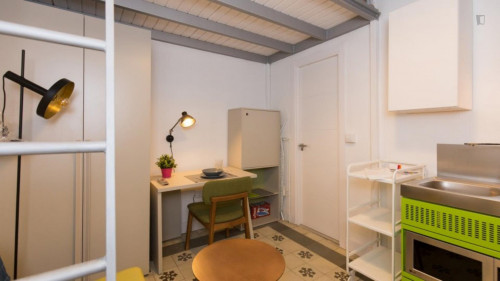 Studio, with outdoor area