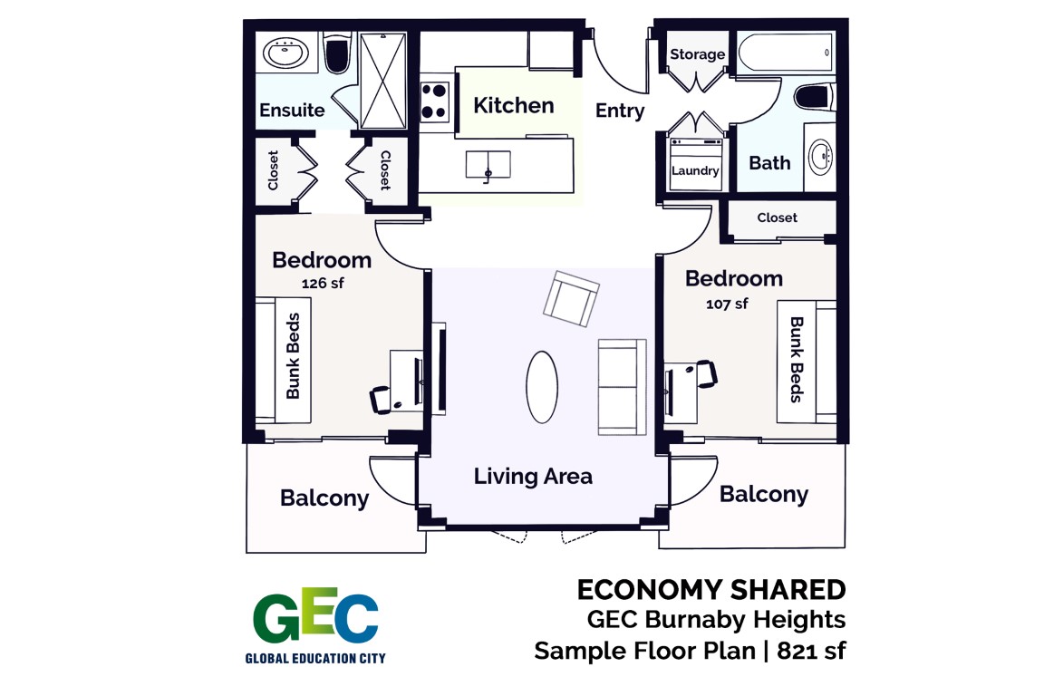  Shared Bedroom  -  GEC Burnaby Heights  - Gallery -  3