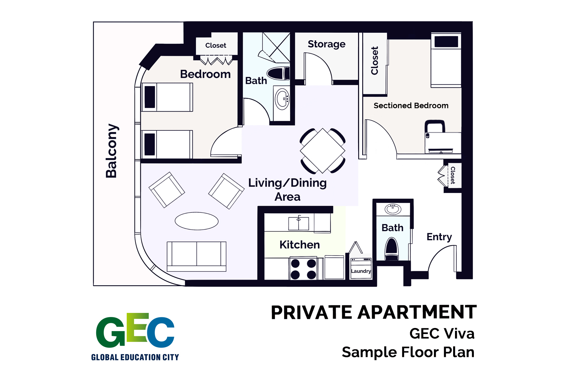  One Bedroom Plus Sectioned Apartment  -  GEC Viva  - Gallery -  6