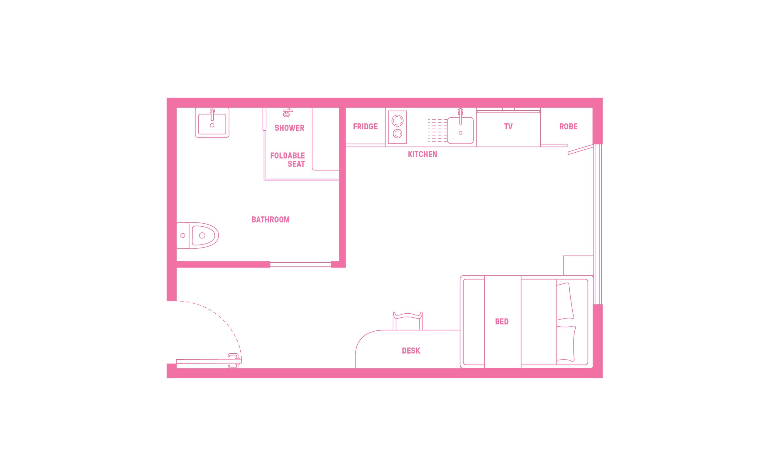  Double Bed, Ultra Studio Apartment, Standard View  -  Scape Kingsford  - Gallery -  2