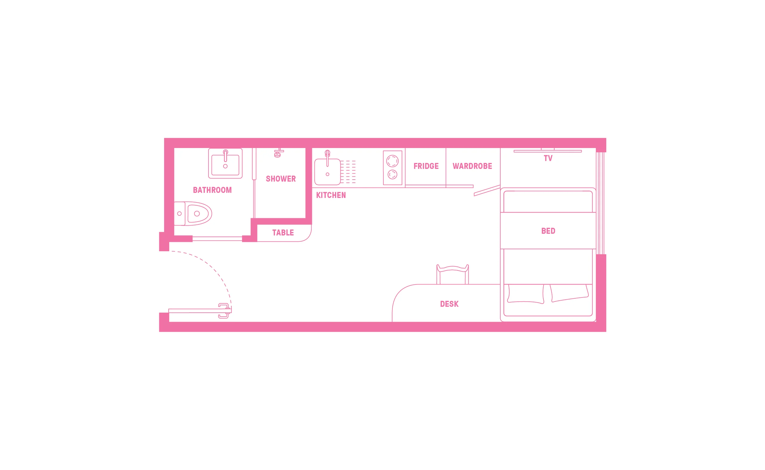  Double Bed, Studio Apartment, With High Floor  -  Scape Kingsford  - Gallery -  2