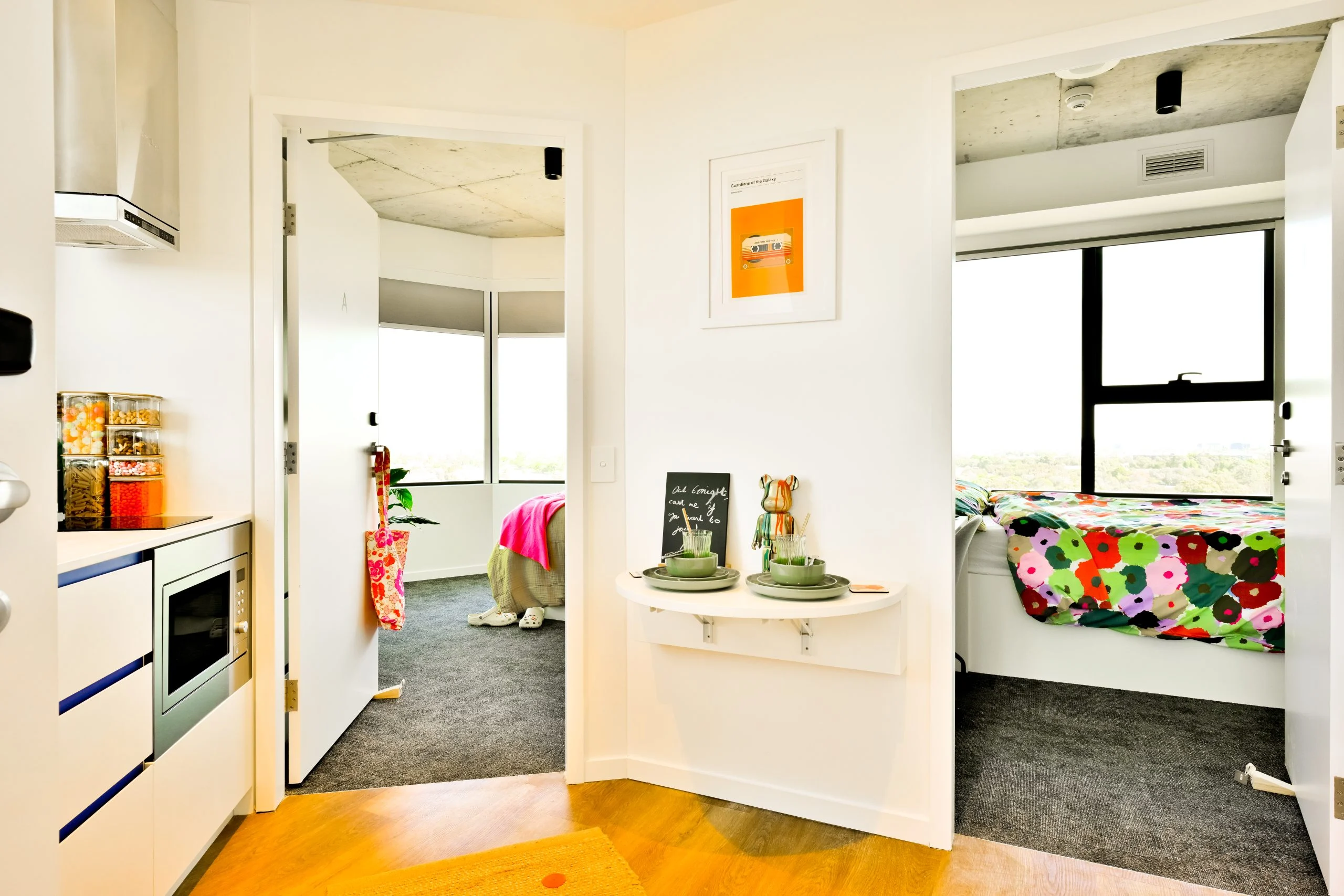  Double Bed, 2 Bed Apartment With Corner, Standard View  -  Scape Kingsford  - Gallery -  1