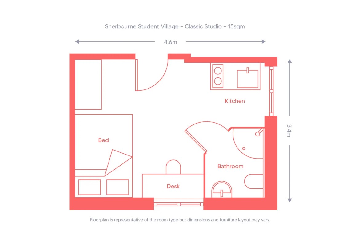  Classic Studio  -  Sherborne Student Village  - Gallery -  3