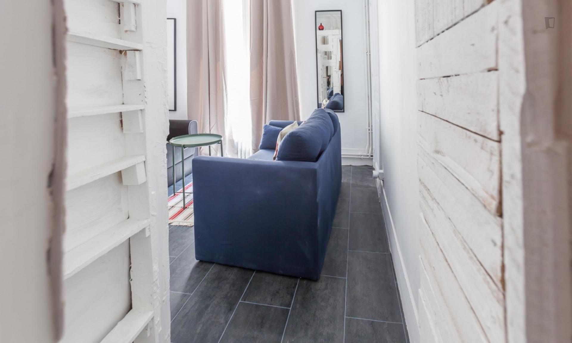 Montmartre hausmanian appartment -private bedroom and private living room