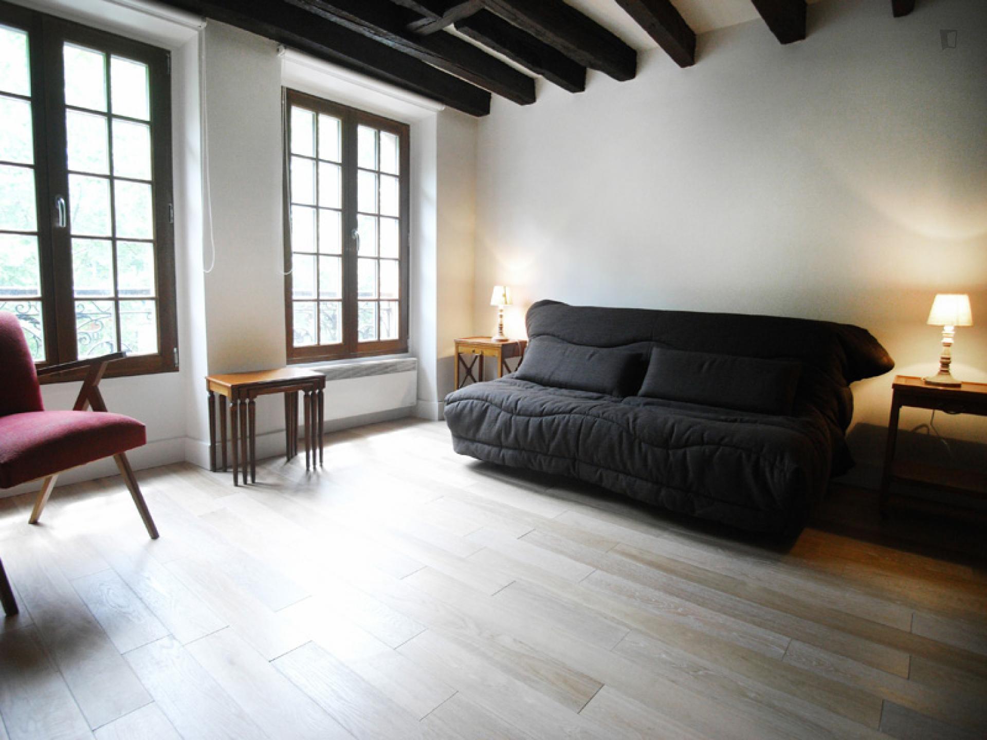 Spacious studio apartment in St Victor