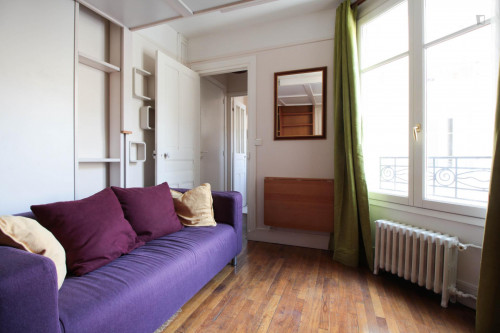 Bright Studio Batignolles  Separate Kitchen  Bathroom  Elevator  Double Bed - Gallery - 12