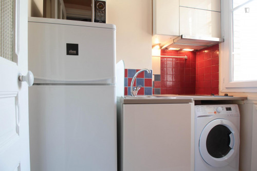 Bright Studio Batignolles  Separate Kitchen  Bathroom  Elevator  Double Bed - Gallery - 20