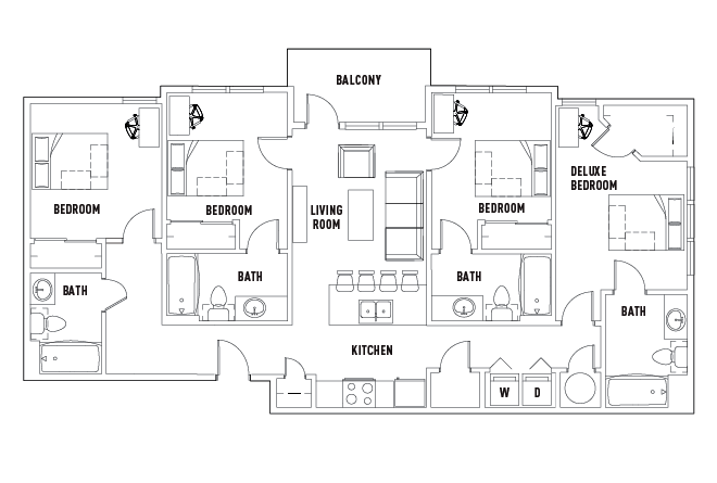  4 Bed - 4 Bath C  -  7th Street Station  - Gallery -  1