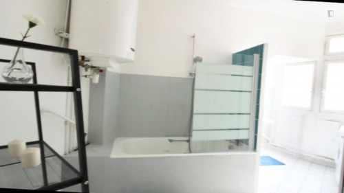 Luminous double bedroom in a student flat, in Auteuil