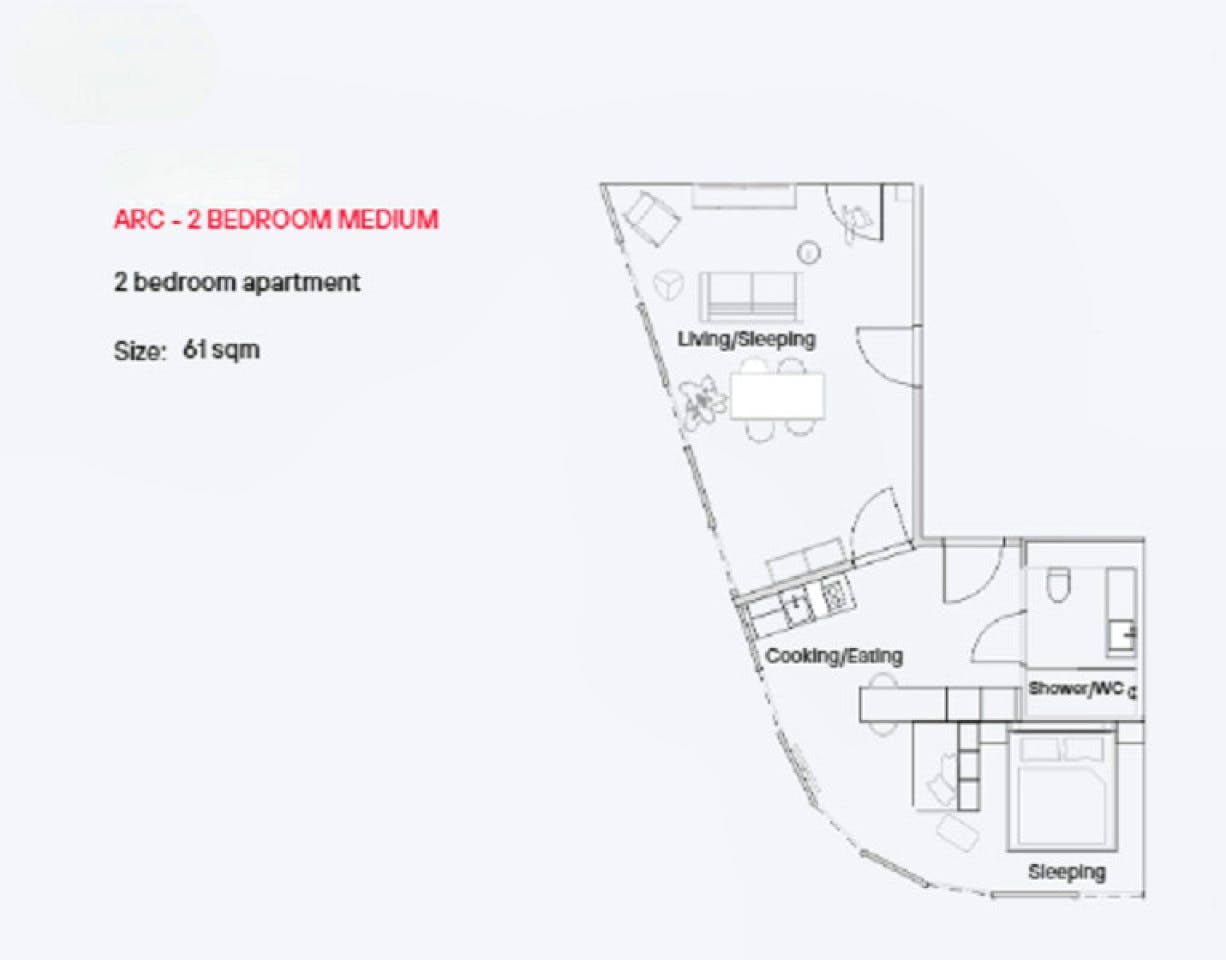  ARC 2-Bedroom MEDIUM  -  Stylish apartment near Cham Lorzenpark Bus Stop  - Gallery -  14