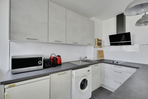 Alcove studio in Montparnasse, Double bed - Gallery - 7