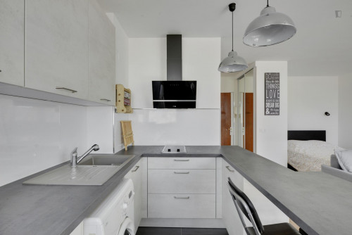Alcove studio in Montparnasse, Double bed - Gallery - 6