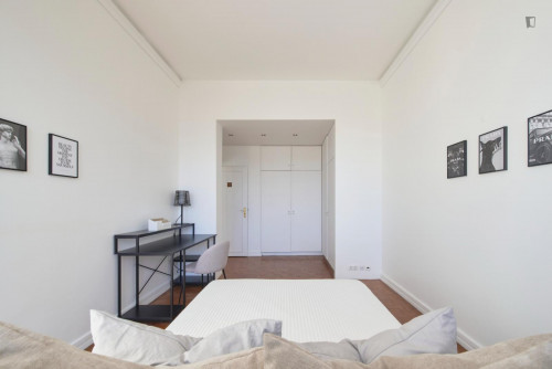 Cozy single bedroom in a property with balcony