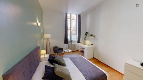 Bright double bedroom close to Esquirol metro station