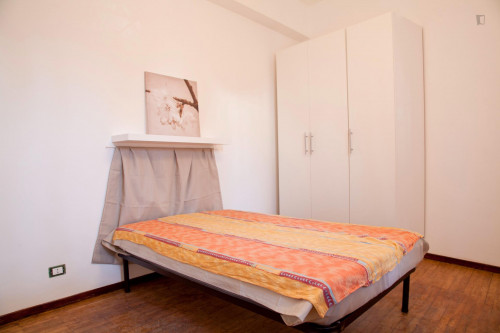 Bright double bedroom near Tevere river bank