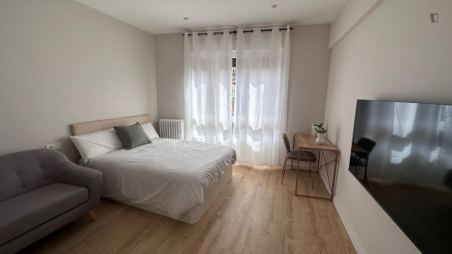 Bright double bedroom in the center of Bilbao