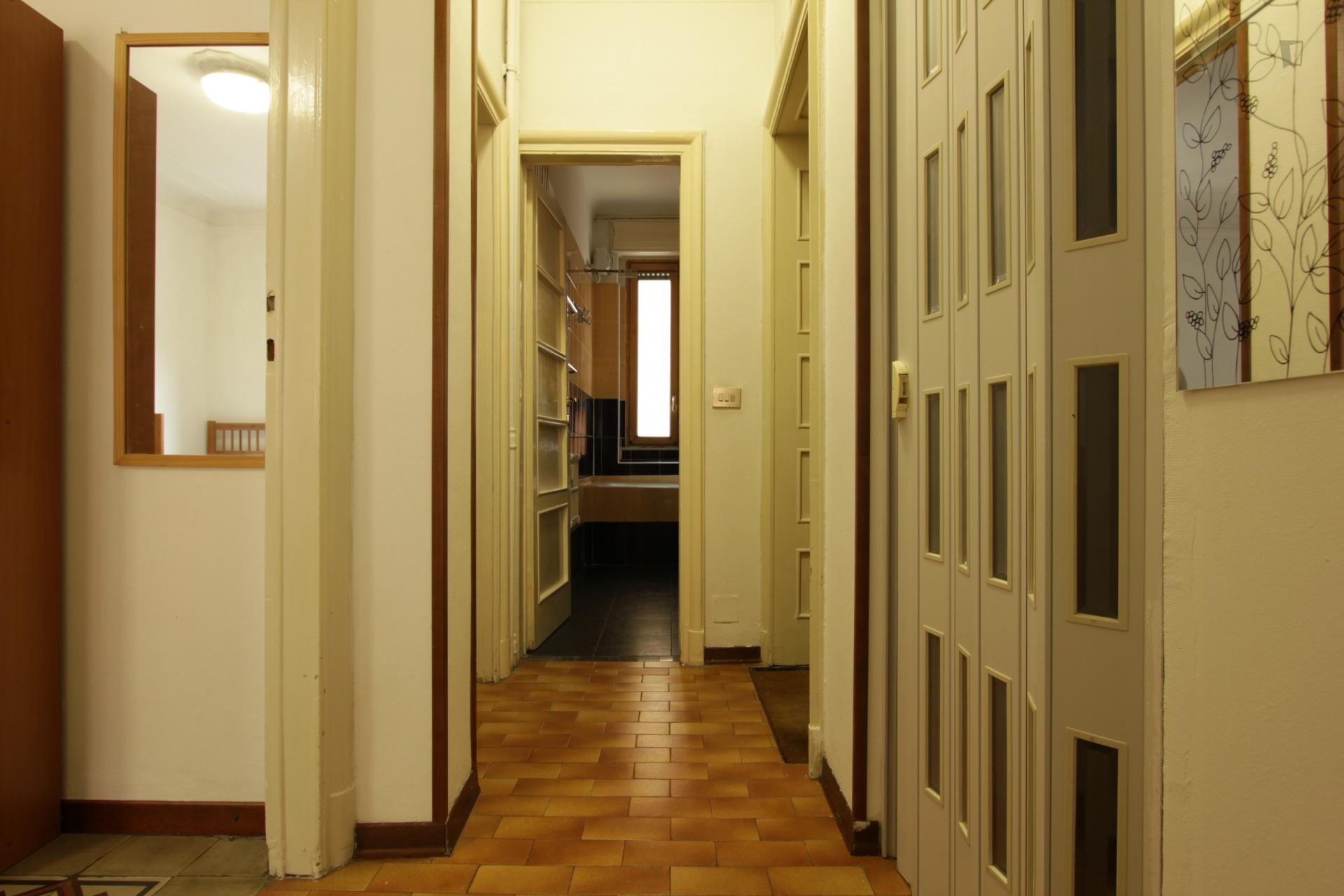 Bed in a twin bedroom in Città Studi