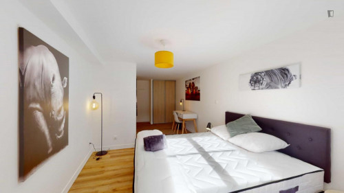 Cute double ensuite bedroom in the Île de Nantes