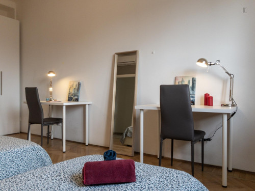 Bed in a twin bedroom connected with Cattolica University - Gallery - 26