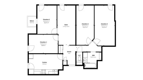 Elegant Luxury Apt. w/ City views close to Parc André Malraux