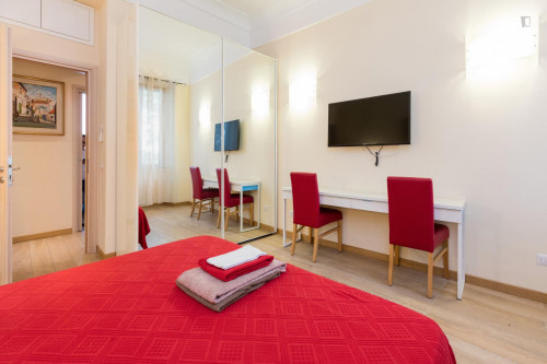 Spacious double bedroom near the Ottaviano metro